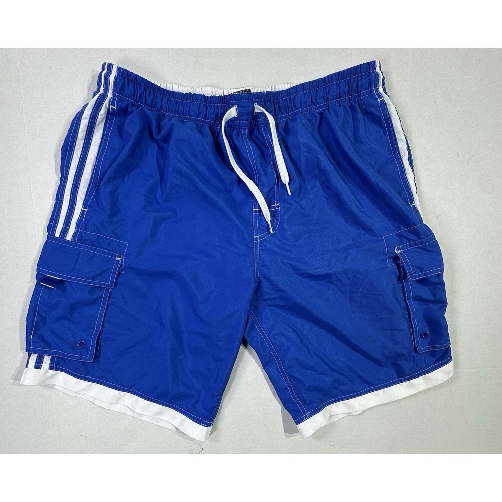 Uzzi Amphibious Gear Blue Cargo Swim Trunks XXL Drawstring Board Shorts